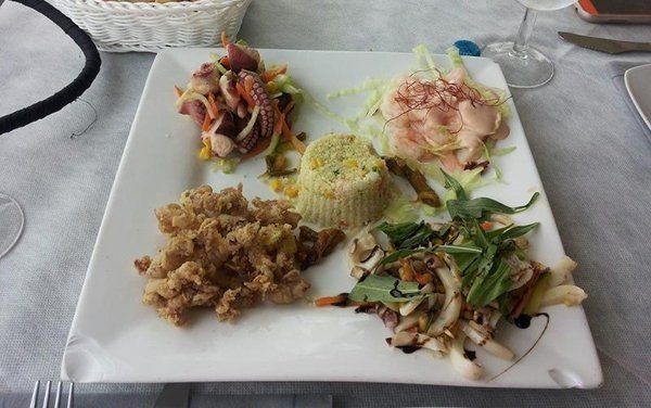 frittura e crudité di pesce