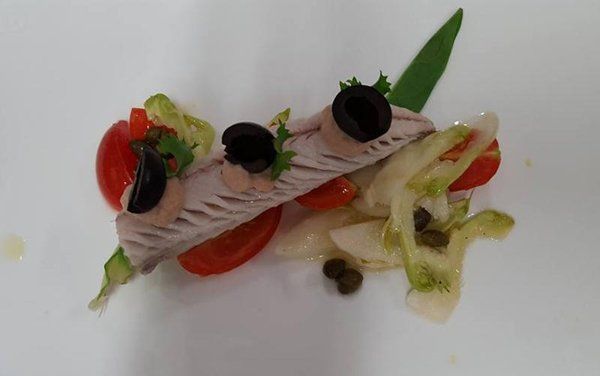 antipasto di pesce e vedure