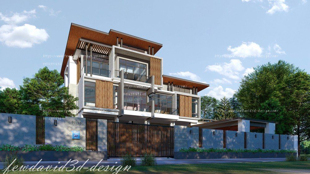 บ้านพักอาศัย3ชั้น อ.สามโคก จ.ปทุมธานี ,คุณสุฤทธิ์ ฯ รับออกแบบบ้าน 3 ชั้น