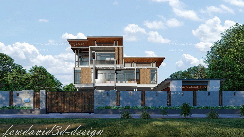 บ้านพักอาศัย3ชั้น อ.สามโคก จ.ปทุมธานี ,คุณสุฤทธิ์ ฯ รับออกแบบบ้าน 3 ชั้น