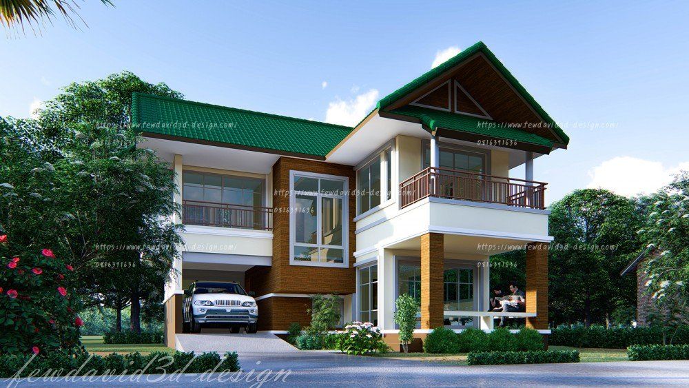 FH 201 แบบบ้าน2ชั้น แบบบ้าน ชั้นเดียว ราคาถูก