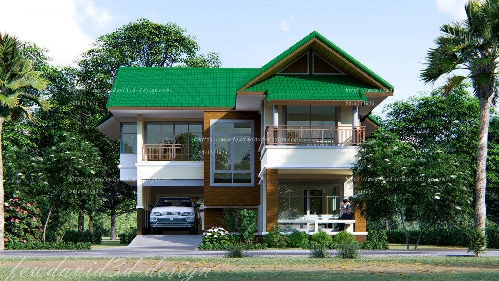 FH 201 แบบบ้าน2ชั้น แบบบ้าน ชั้นเดียว ราคาถูก
