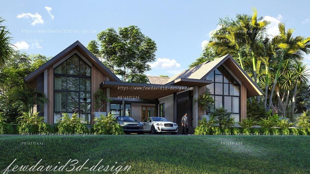 แบบบ้านชั้นเดียว,สระว่ายน้ำ
