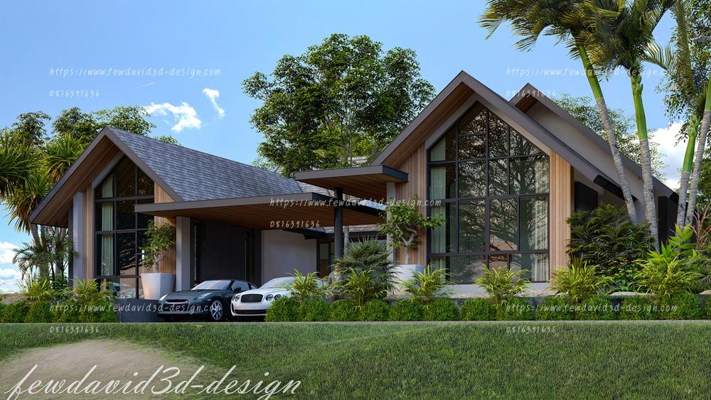 แบบบ้านชั้นเดียว,สระว่ายน้ำ