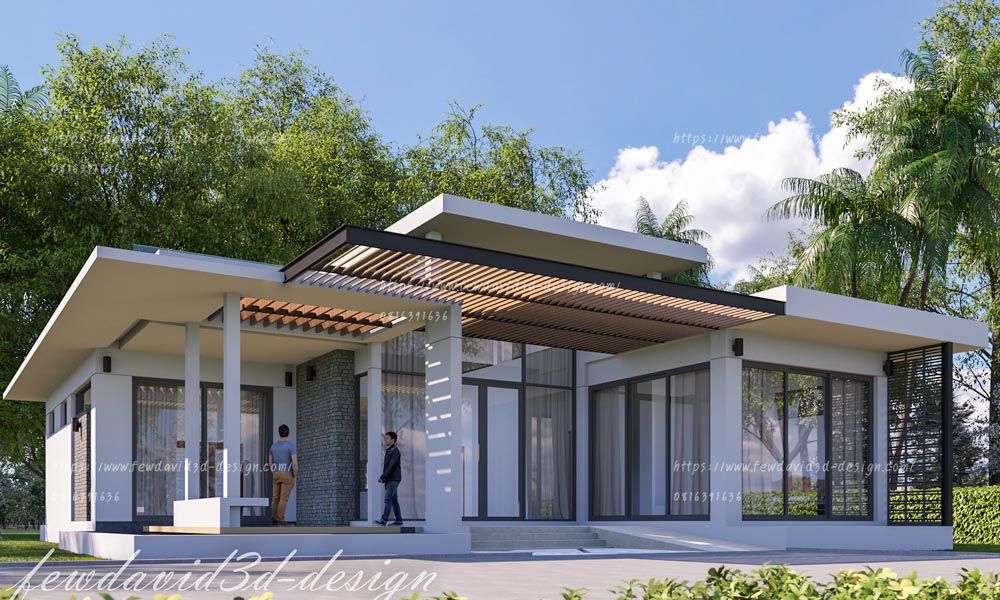 รับออกแบบบ้าน โมเดิร์น ชั้นเดียว