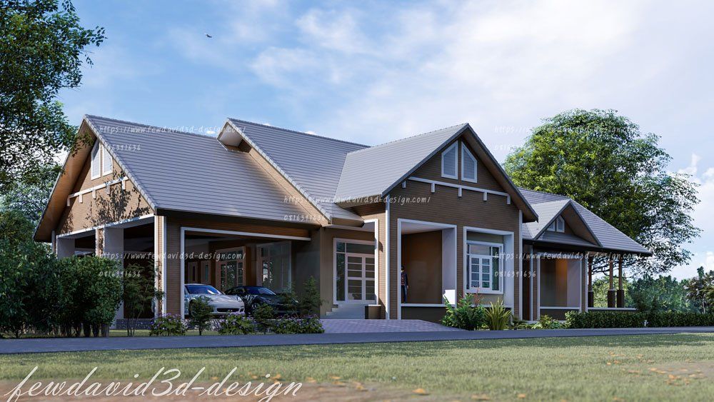 บ้านพักอาศัยชั้นเดียว อ.ปราณบุรี จ.ประจวบคีรีขันธ์ คุณปัณณพร ฯ รับออกแบบบ้าน