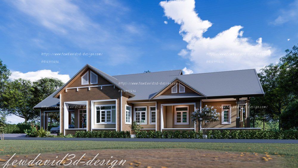 บ้านพักอาศัยชั้นเดียว อ.ปราณบุรี จ.ประจวบคีรีขันธ์ คุณปัณณพร ฯ รับออกแบบบ้าน