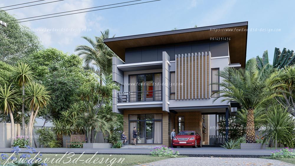 รับออกแบบบ้าน โมเดิร์น 2ชั้น