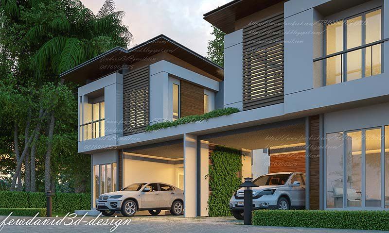 รับออกแบบบ้านแฝด