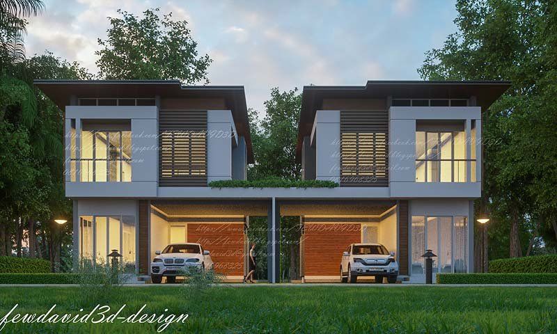 รับออกแบบบ้านแฝด
