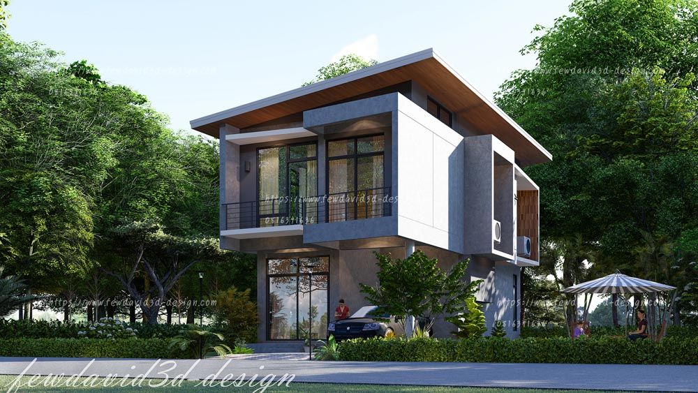 รับออกแบบบ้านโมเดิร์น