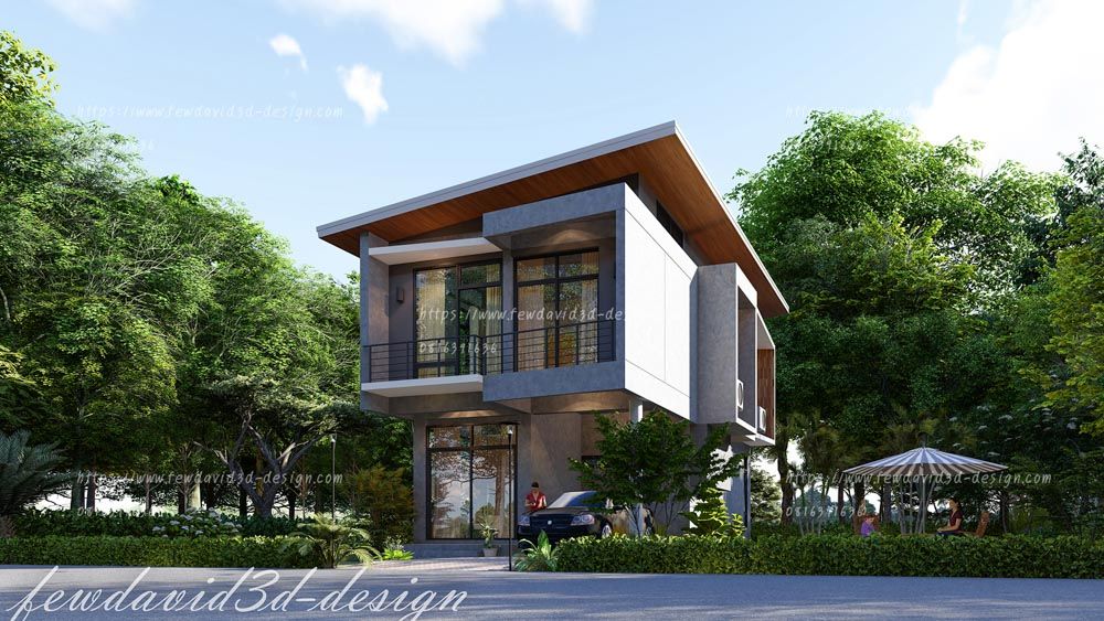รับออกแบบบ้านโมเดิร์น