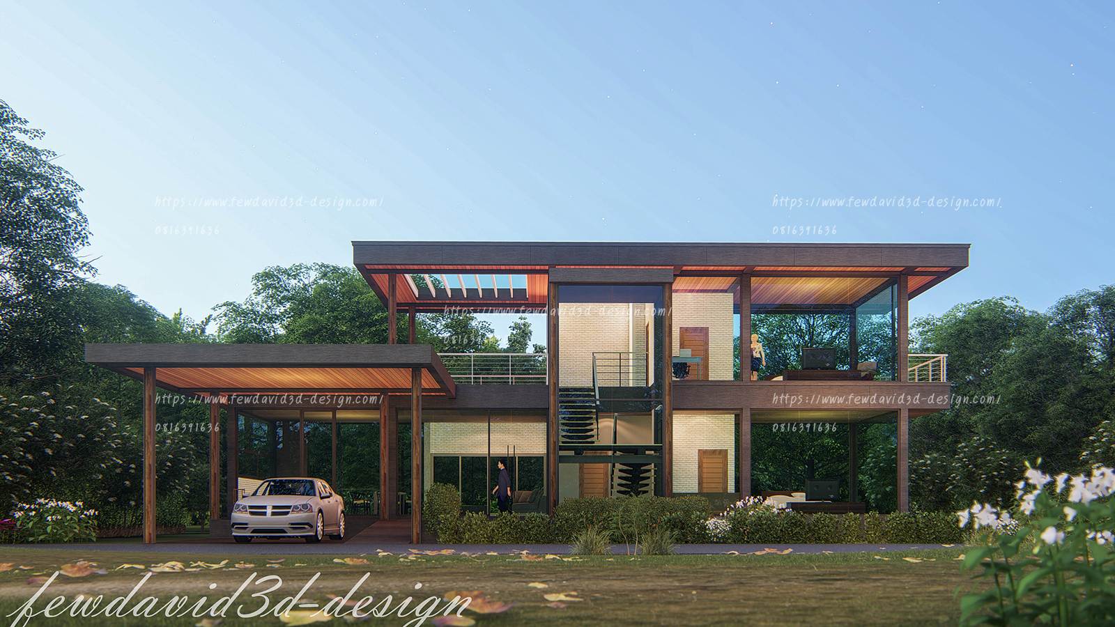 รับออกแบบบ้าน,บ้านโมเดิร์น,2ชั้น,เขาใหญ่,โมเดิร์นลอฟต์
