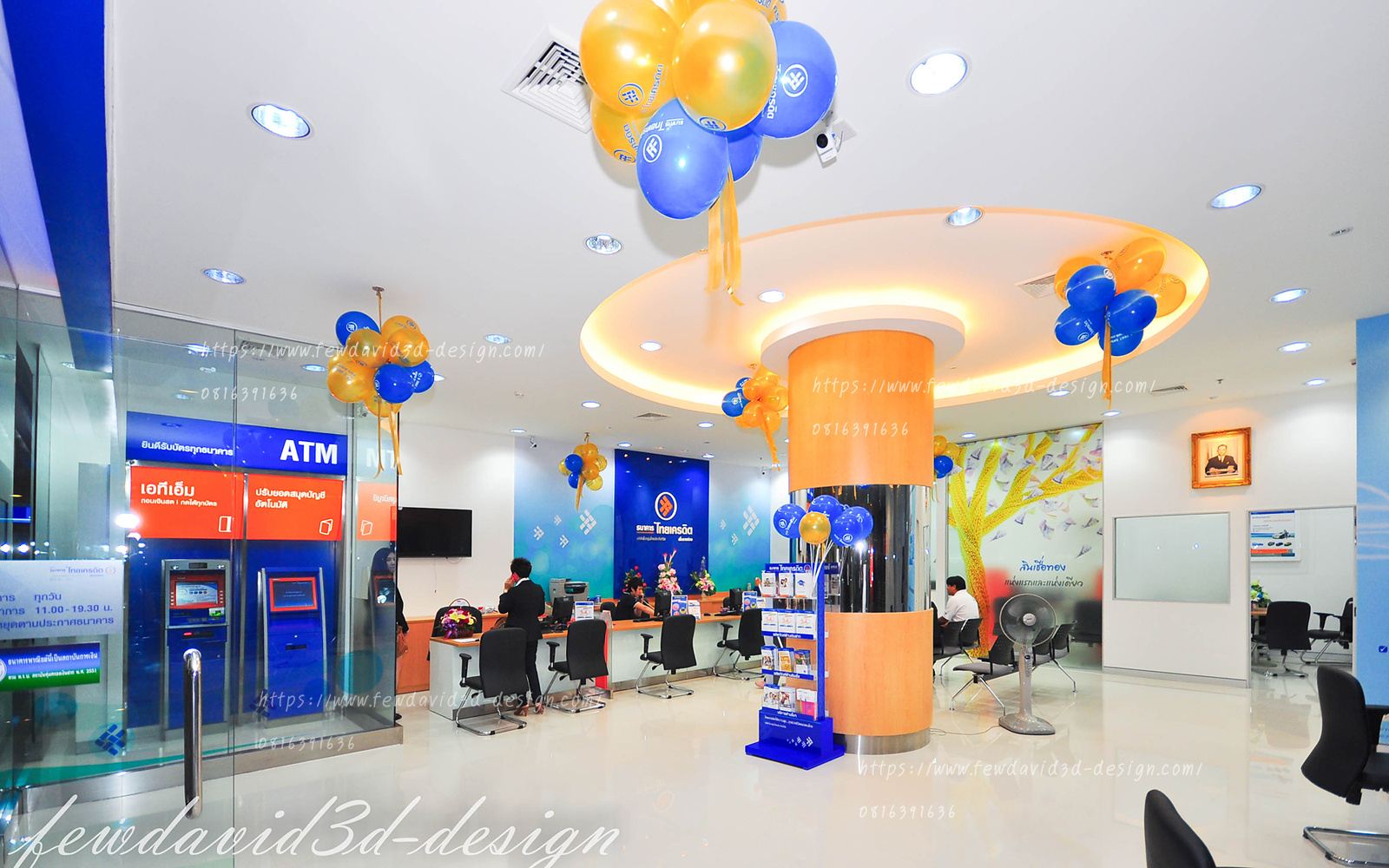 ธนาคารไทยเครดิตฯ สาขาบางแค ศูนย์การค้าซีคอนบางแค ออกแบบร้านค้าในห้าง