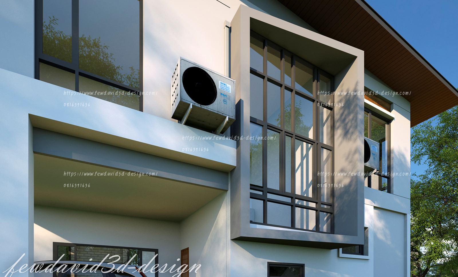 รับออกแบบบ้าน โมเดิร์น 2 ชั้น