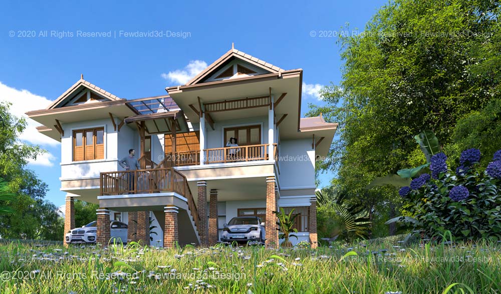 บ้านไทยประยุกต์ 2 ชั้น