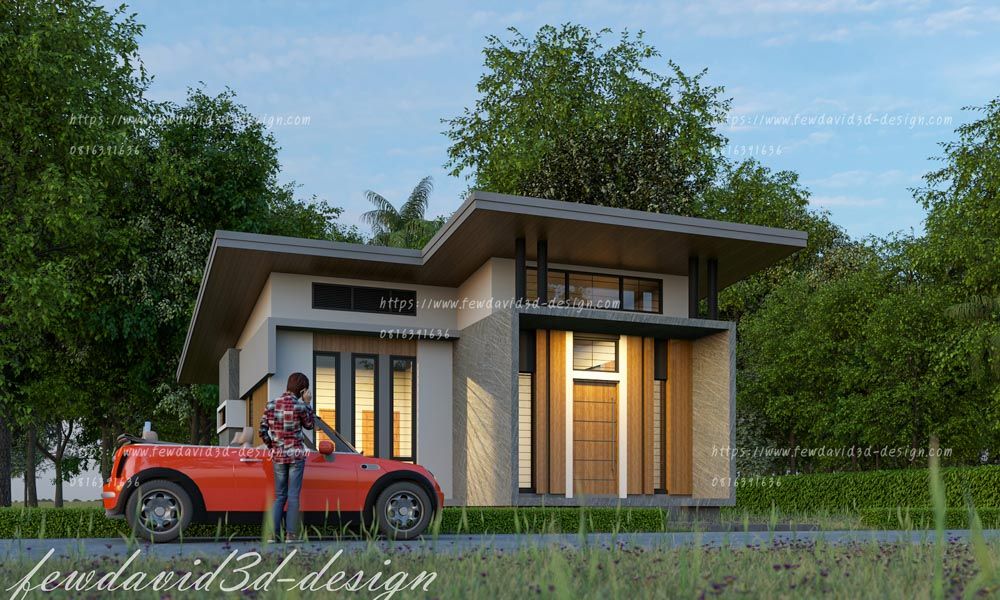 รับออกแบบบ้าน ชั้นเดียว โมเดิร์น