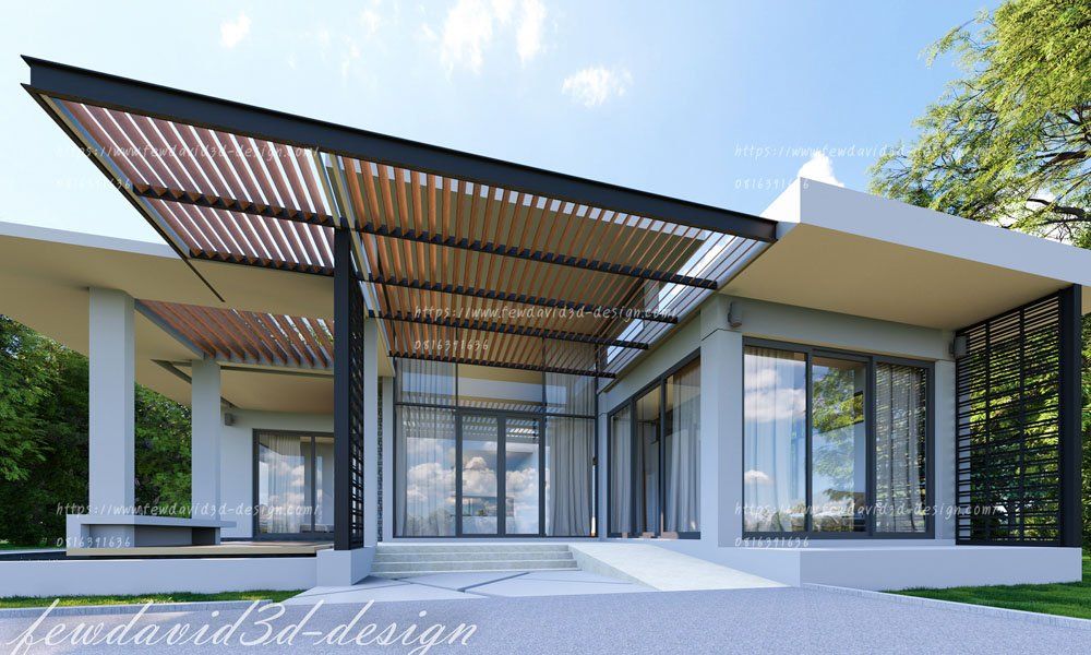 รับออกแบบบ้าน โมเดิร์น ชั้นเดียว