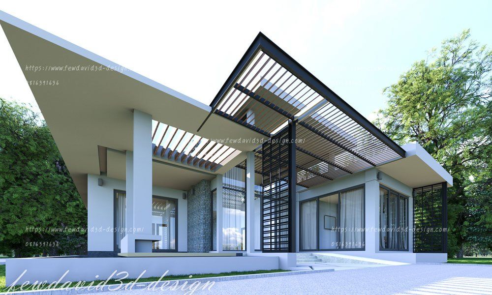 รับออกแบบบ้าน โมเดิร์น ชั้นเดียว