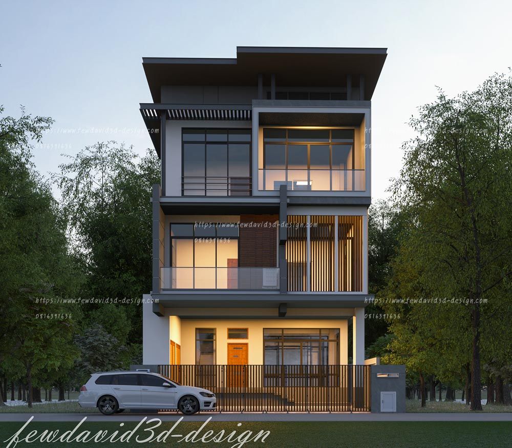 รับออกแบบบ้าน 3 ชั้น