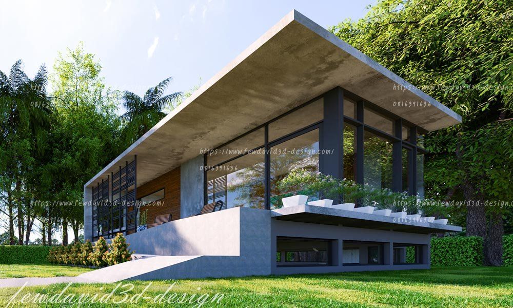 รับออกแบบบ้าน modern loft