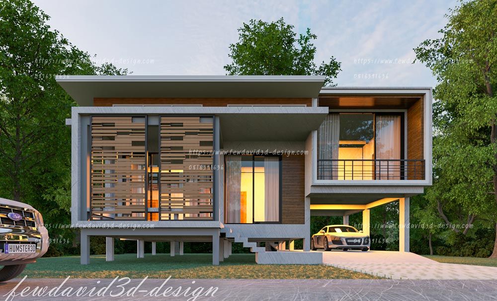 รับออกแบบบ้านชั้นครึ่ง