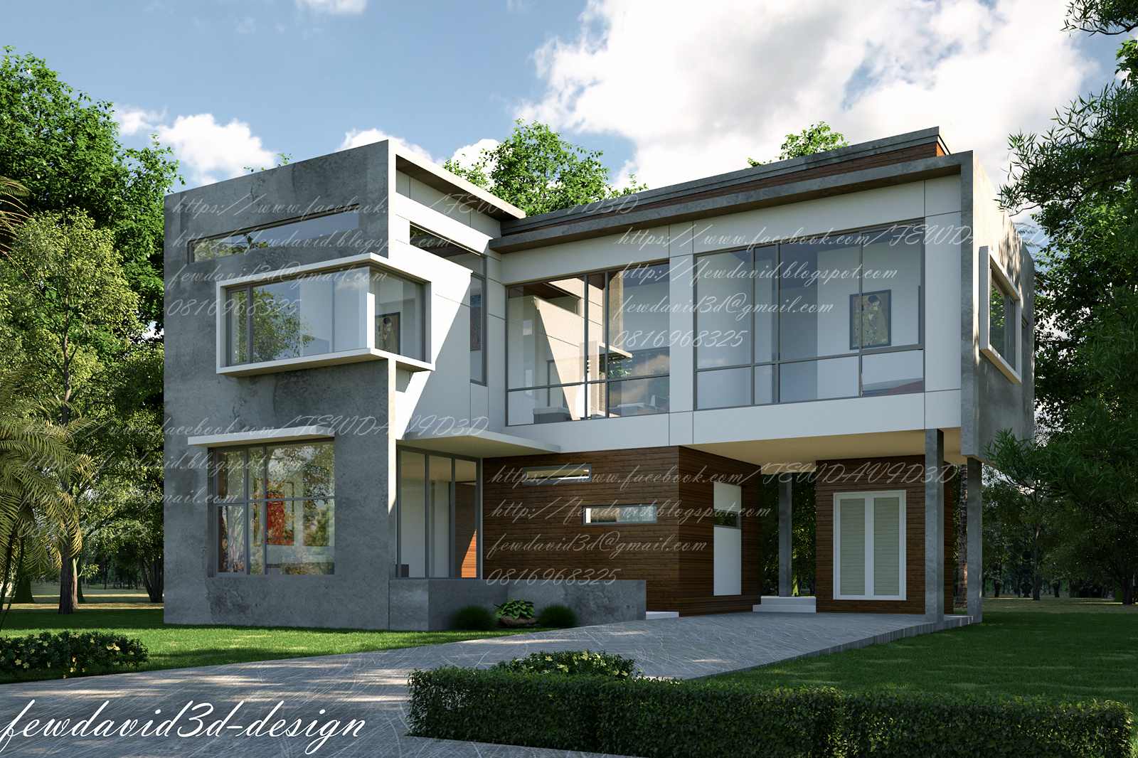 รับออกแบบบ้าน modern loft
