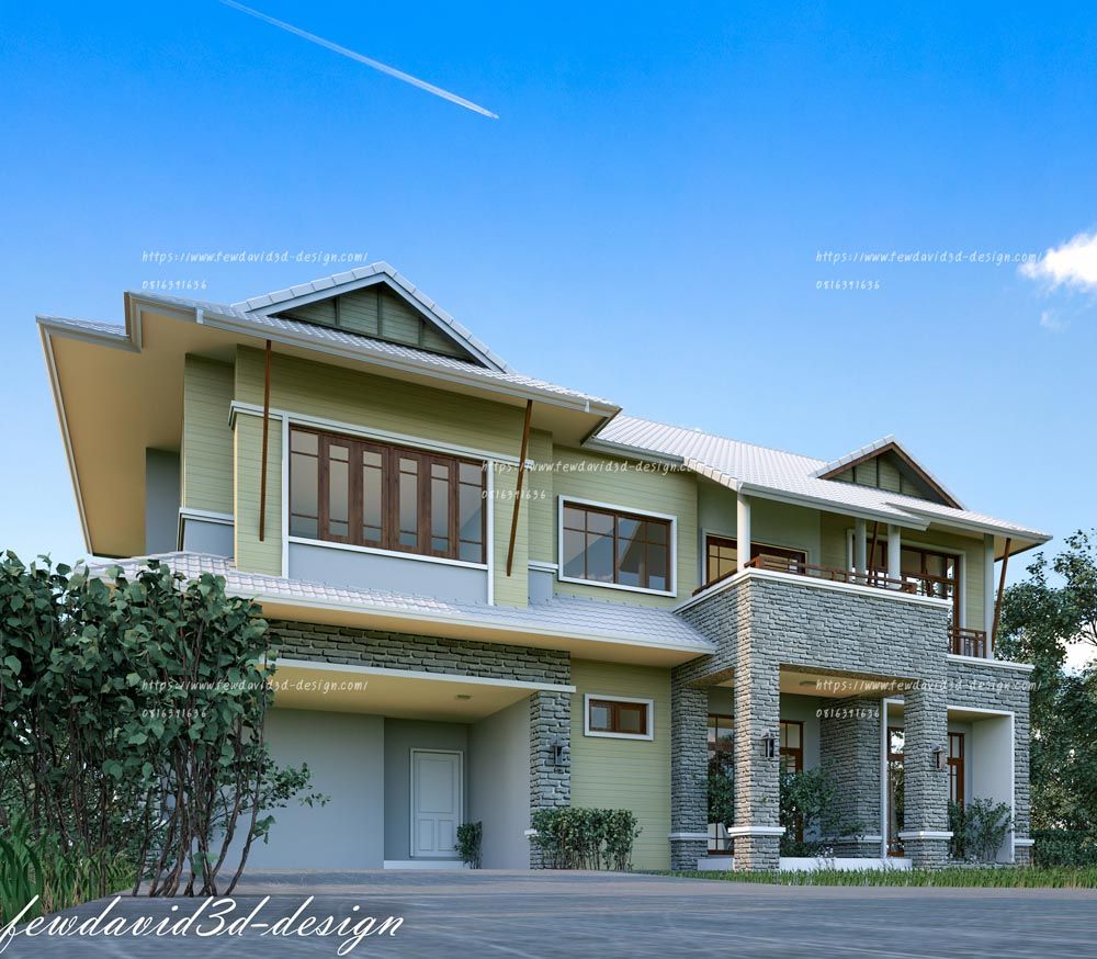 รับออกแบบบ้าน2ชั้น