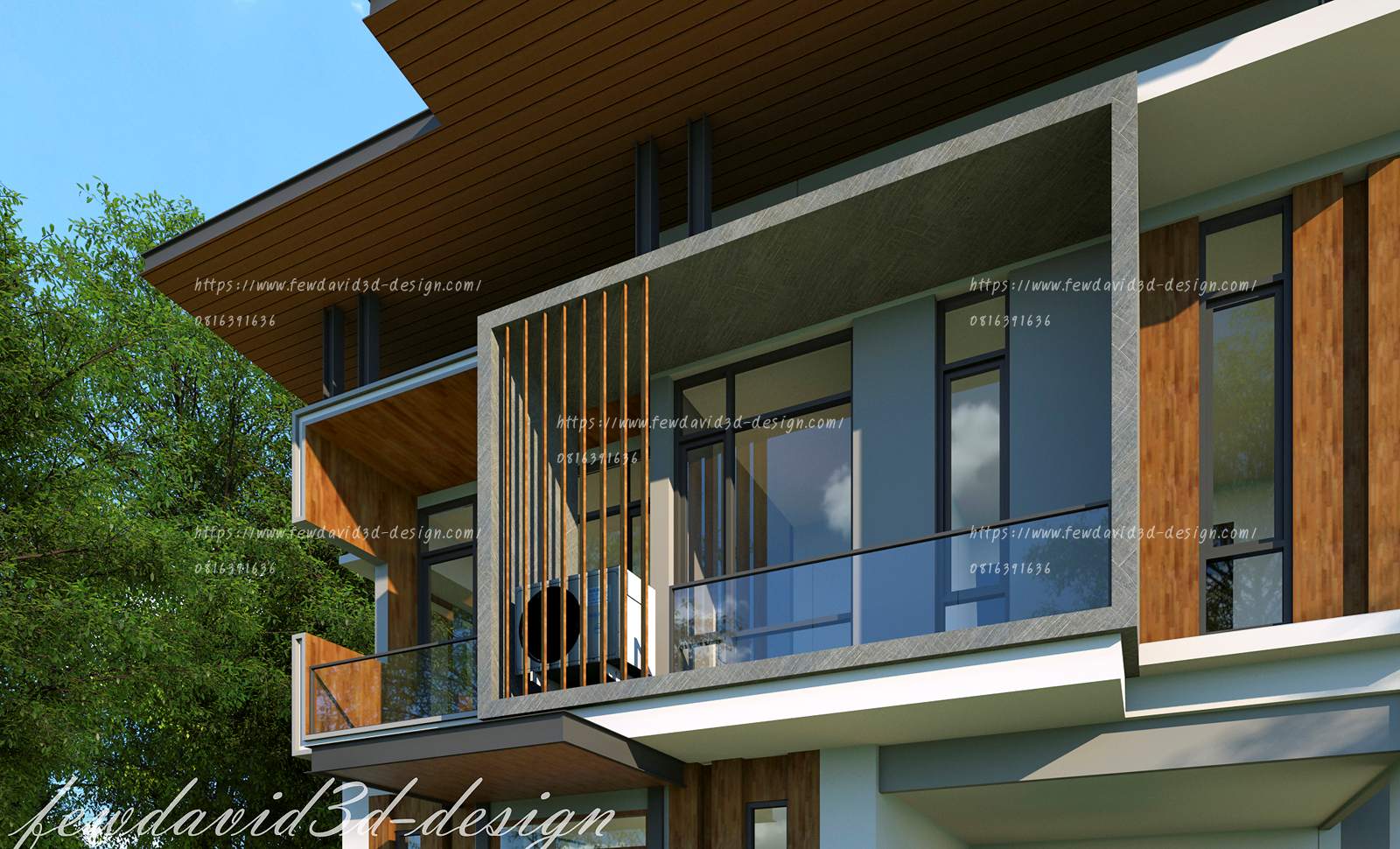 รับออกแบบบ้าน โมเดิร์น 2 ชั้น