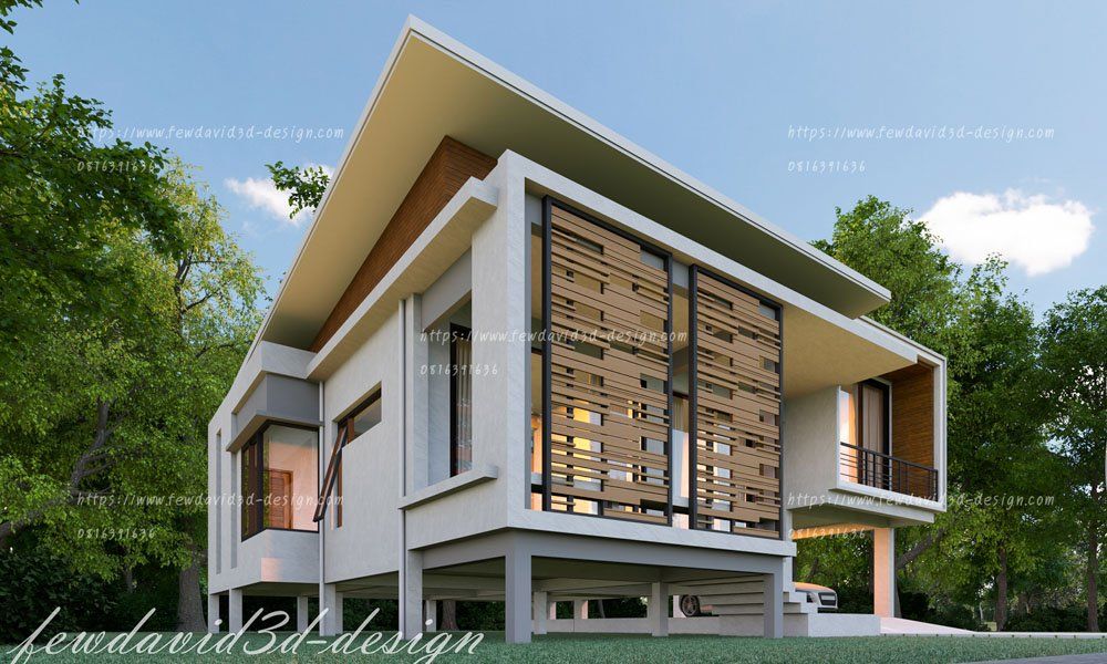 รับออกแบบบ้านชั้นครึ่ง