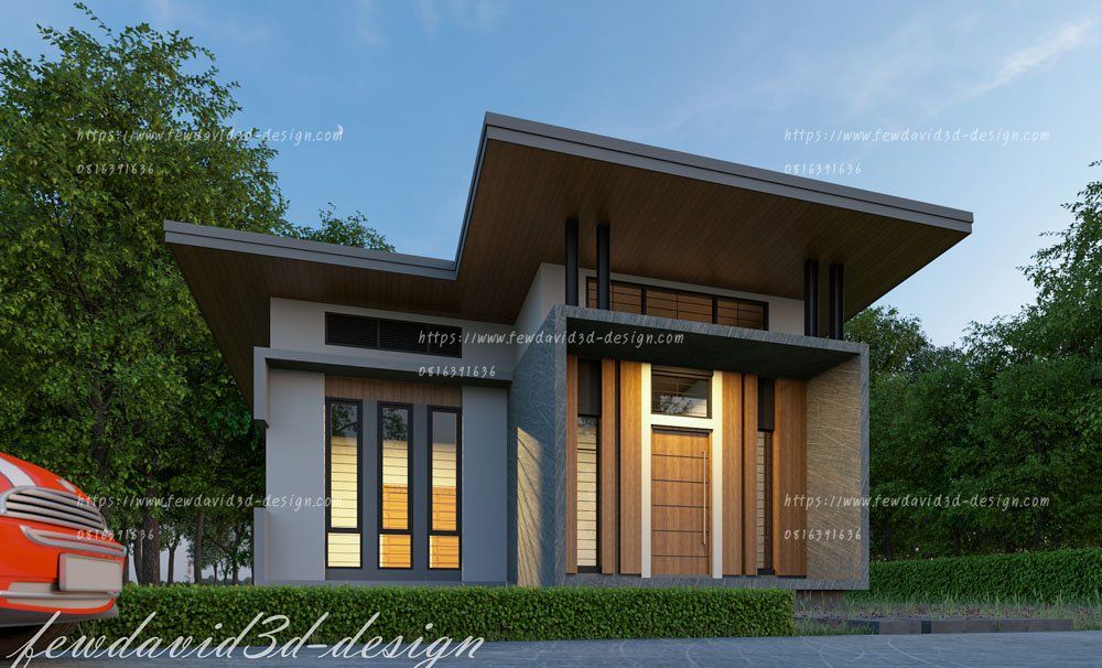 รับออกแบบบ้าน ชั้นเดียว โมเดิร์น
