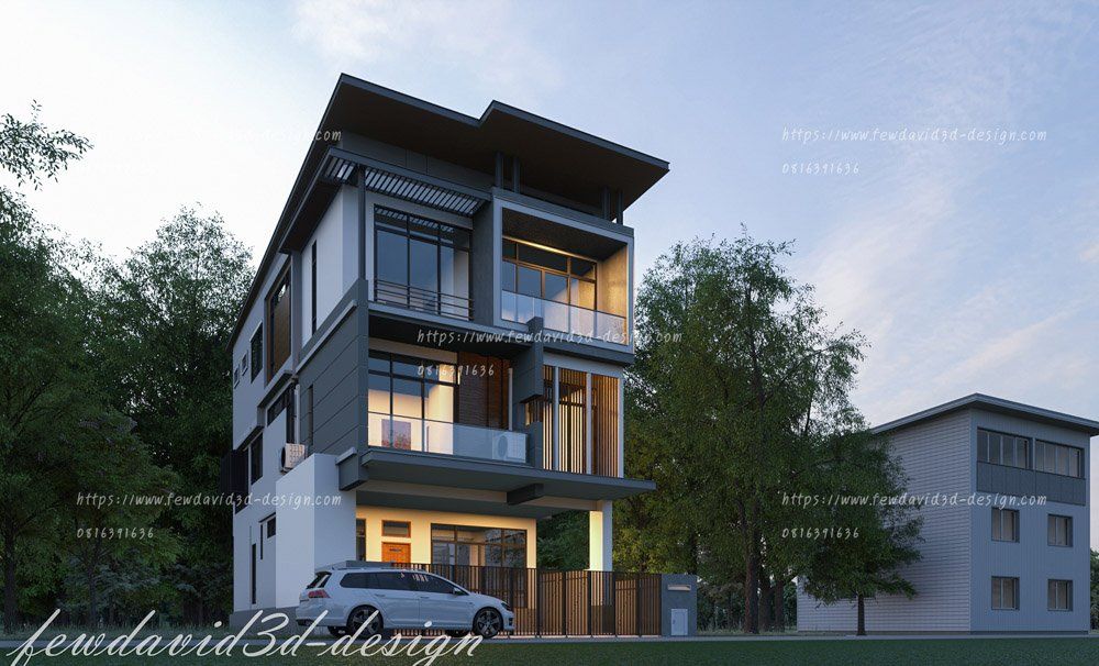 รับออกแบบบ้าน 3 ชั้น