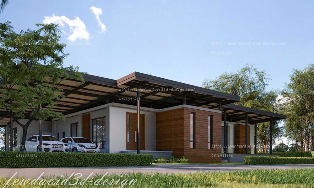 บ้านพักอาศัยชั้นเดียว อ.ปราณบุรี จ.ประจวบคีรีขันธ์ Type B รับออกแบบบ้าน