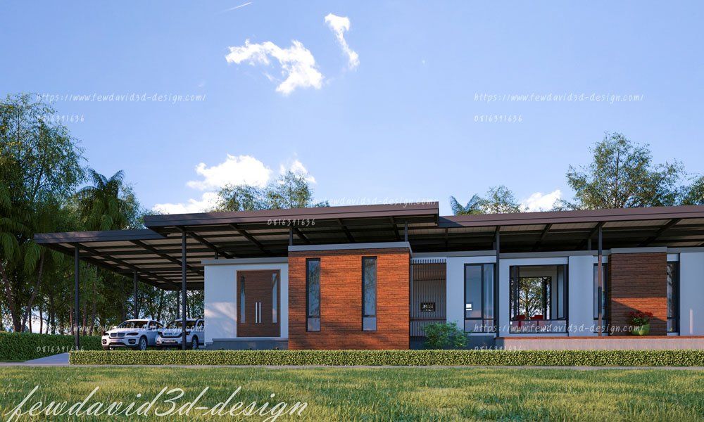 บ้านพักอาศัยชั้นเดียว อ.ปราณบุรี จ.ประจวบคีรีขันธ์ Type B รับออกแบบบ้าน