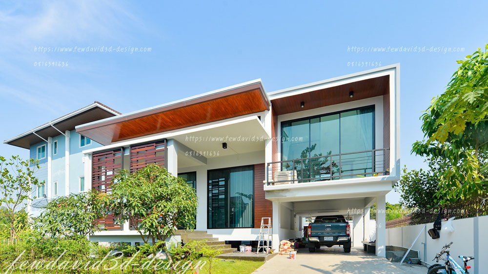 รับออกแบบบ้านโมเดิร์น,บ้านชั้นครึ่ง,เล่นระดับ