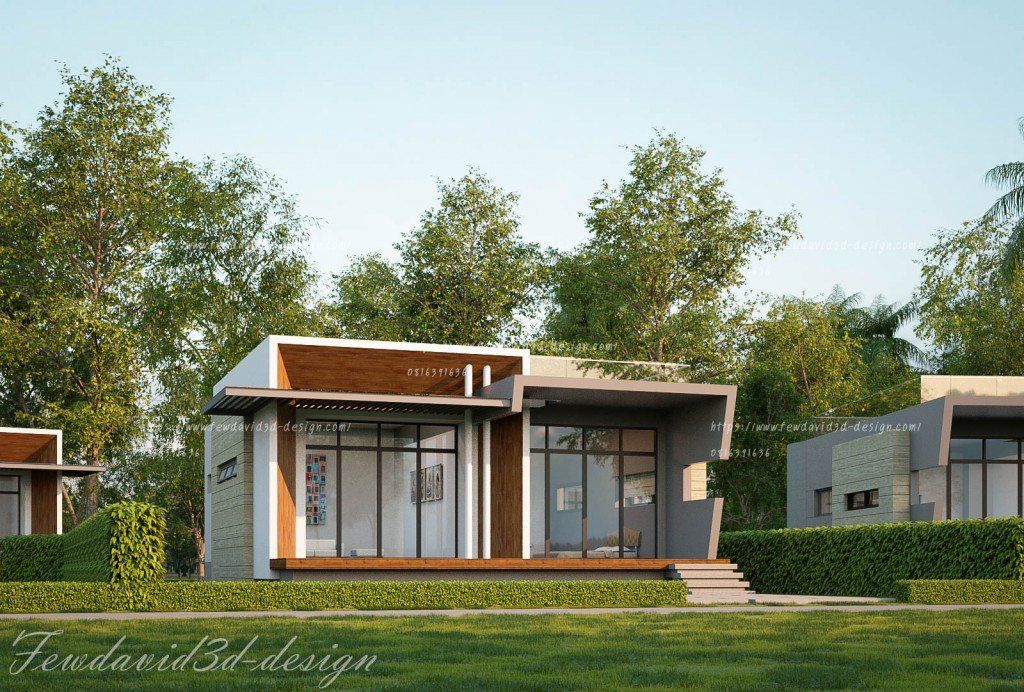 Modern one storey resort in Phnom Penh,Cambodia.Mr.Samnang รับออกแบบรีสอร์ท