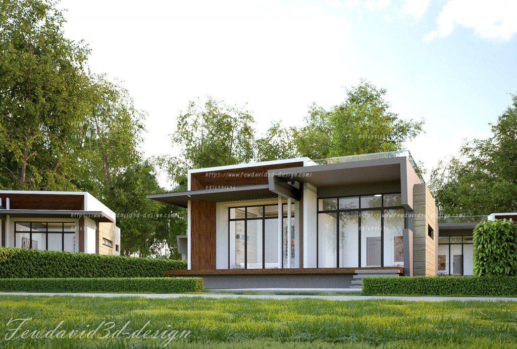 Modern one storey resort in Phnom Penh,Cambodia.Mr.Samnang รับออกแบบรีสอร์ท