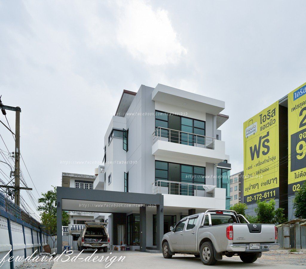 บ้าน3ชั้น โมเดิร์นลอฟต์ ซ.ลาดกระบัง18,คุณณัฐลดา ขำหรุ่น รับ ออกแบบ บ้าน