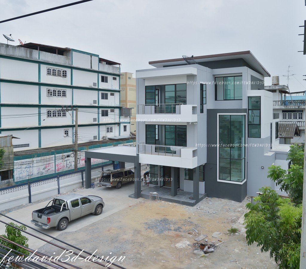 บ้าน3ชั้น โมเดิร์นลอฟต์ ซ.ลาดกระบัง18,คุณณัฐลดา ขำหรุ่น รับ ออกแบบ บ้าน