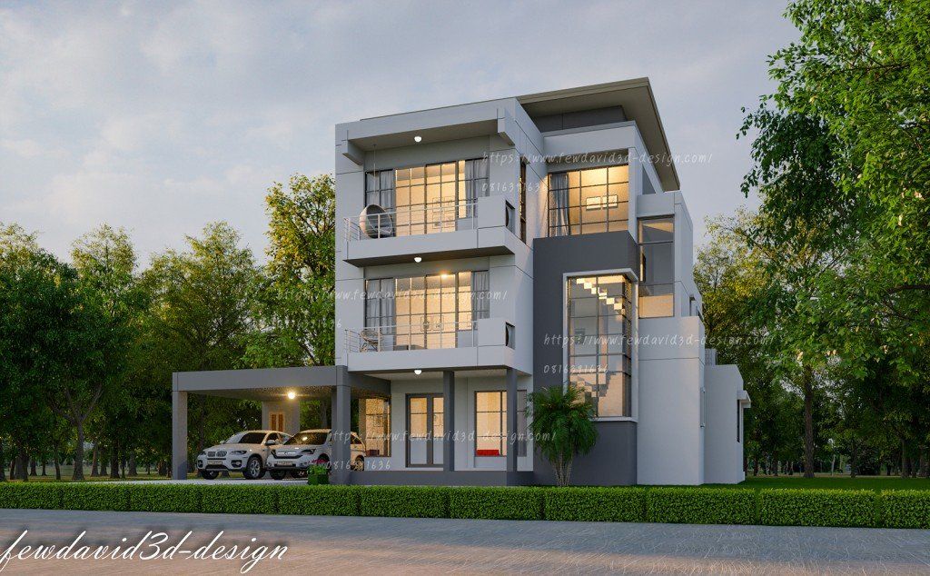 บ้าน3ชั้น โมเดิร์นลอฟต์ ซ.ลาดกระบัง18,คุณณัฐลดา ขำหรุ่น รับ ออกแบบ บ้าน