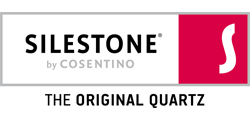 Silestone by Cosentino logo with pink emblem and the tagline “The Original Quartz”
