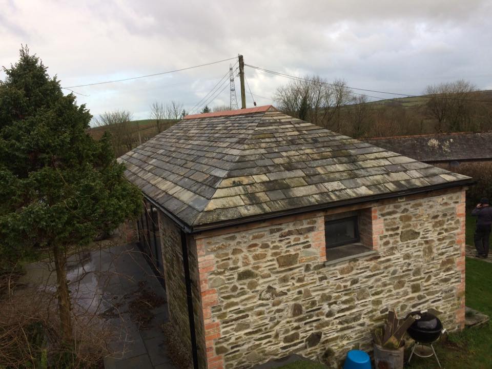Slate roofing