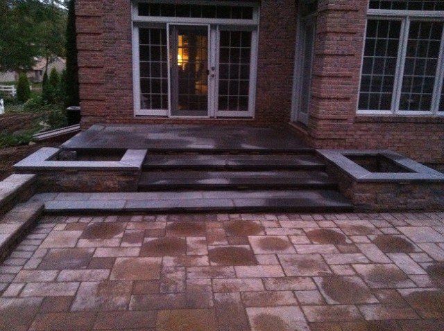 Brick and stone walkway and patio design - brick pavers, walkways and patios landscaping services - Stellato Bros. Inc. in Feeding Hills, MA