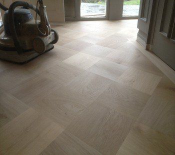 Sanded floor before varnish