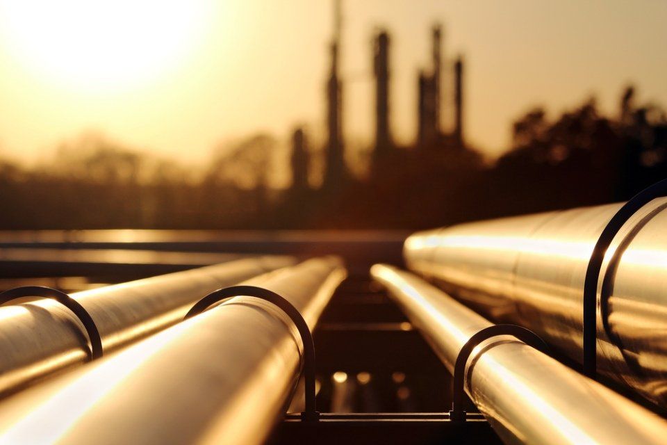 tubi in impianto di petroli
