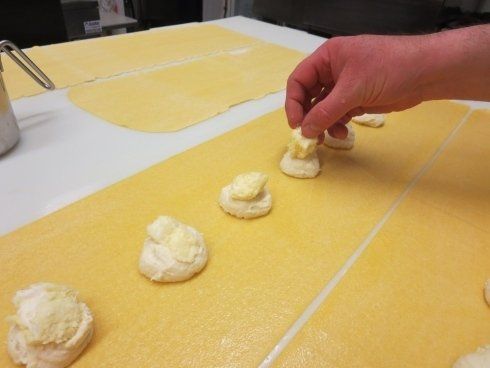Ripieno pasta con prodotti freschi