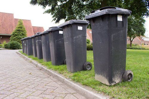 Row Of Trash Bin — South Plainfield, NJ — Total Trash Removal