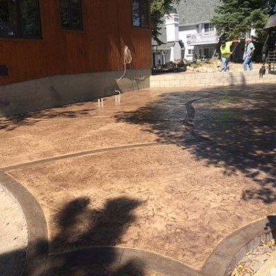 Stamped Concrete — Beautiful Stamp Concrete Construction in Cedar Glen, CA Stamped Concrete — Beautiful Stamp Concrete Construction in Cedar Glen, CA
