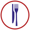 fork and knife decorative graphic