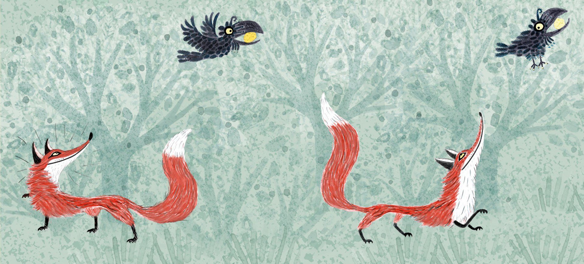 fox, crow, cheese, esops, fable, flattery